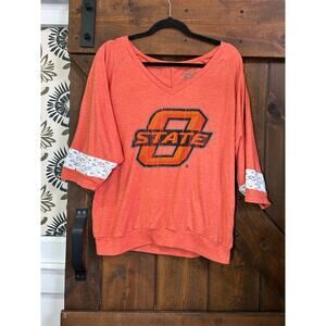 Oklahoma State University OSU women’s L boutique oversized T shirt